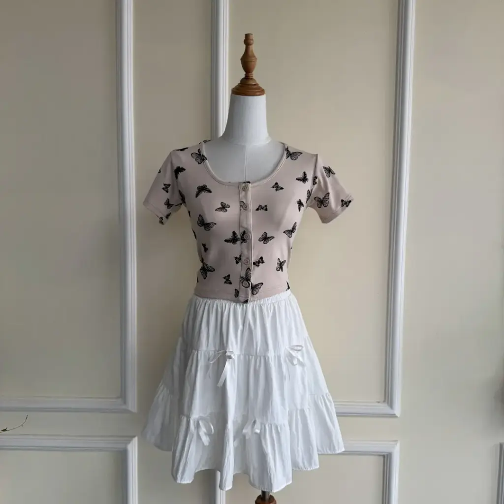 2.0365 HB SS25-122 Butterfly Cardigan (S, BEIGE)