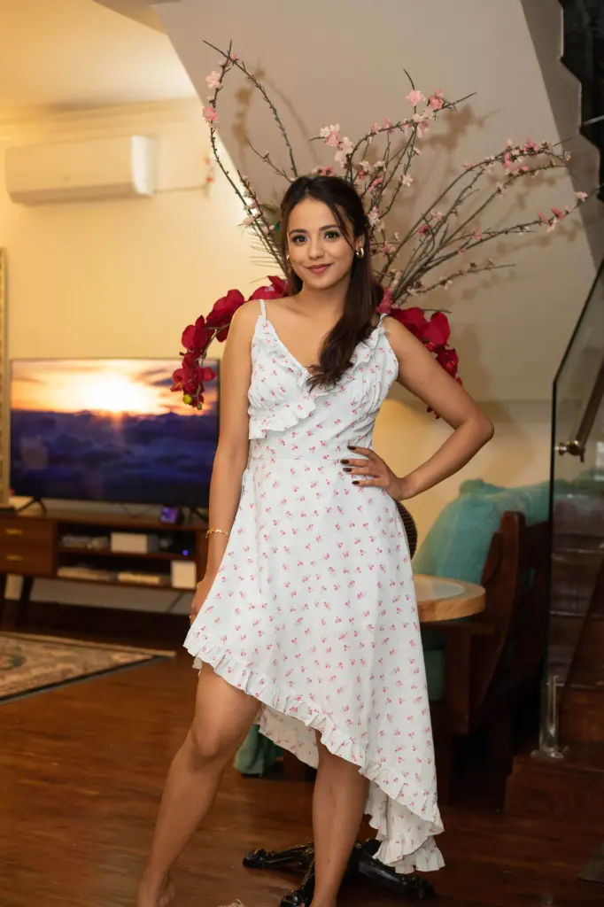 BMO SS25-33 PRINTED RUFFEL DRESS