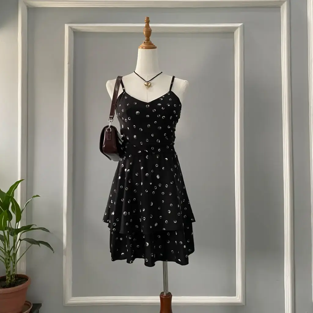 HB SS25-74 Front Cross Two Tired Dress