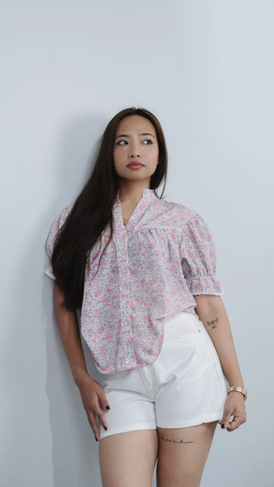 3.2753 HB SS25-132 LACEY FLORAL TOP (PINK, S)