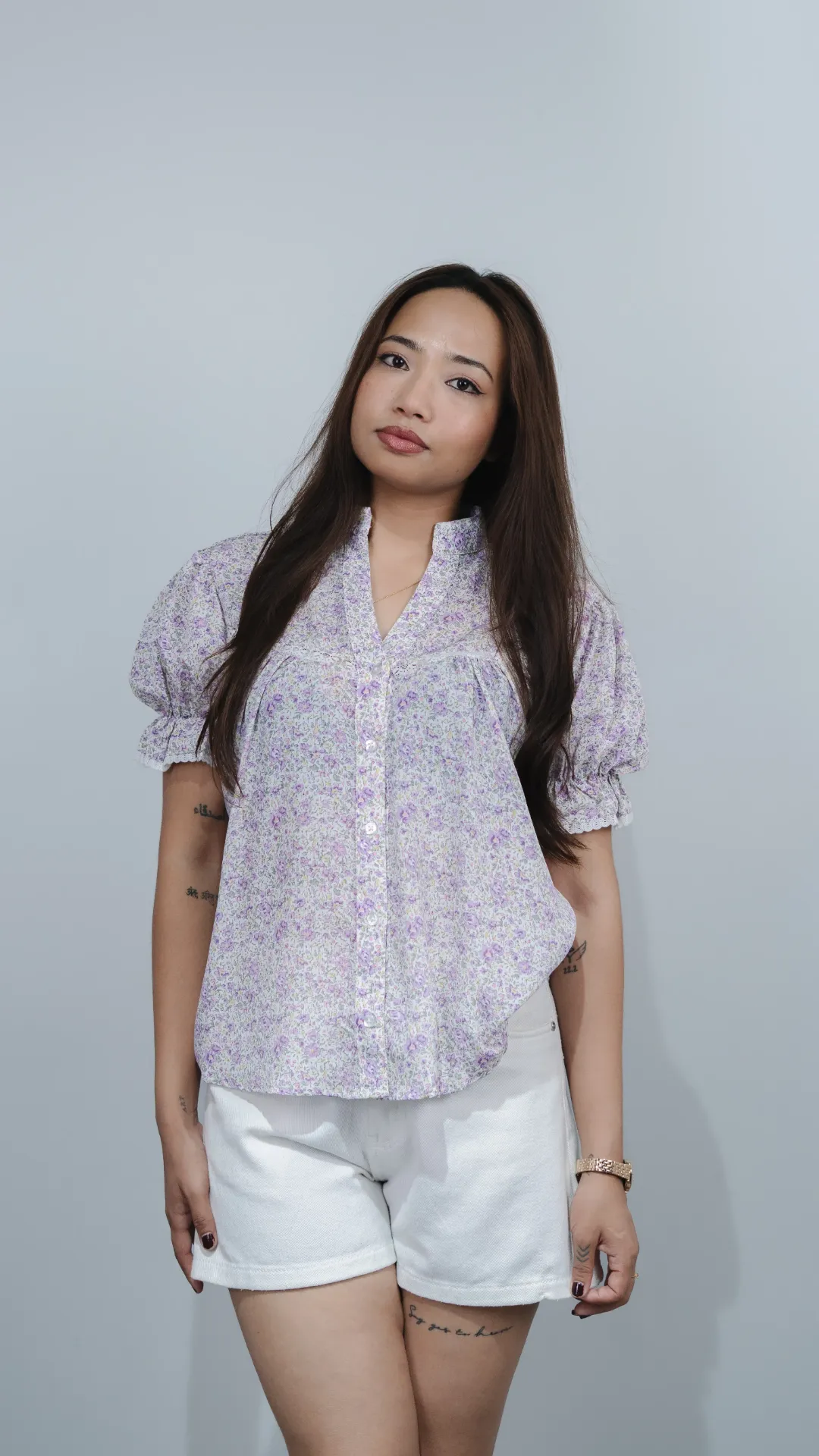 HB SS25-132 LACEY FLORAL TOP