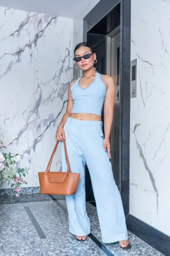 3.28065 HB SS25-186 FORMAL CREPE PANT (BLUE, S)