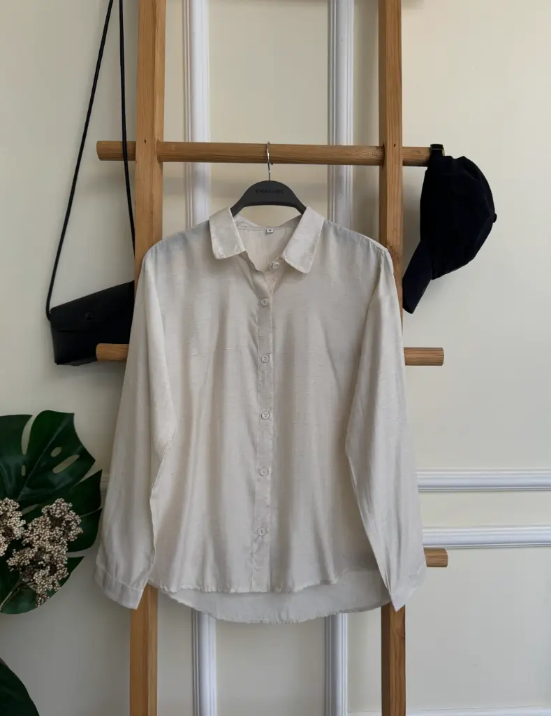 3.32927 HB SS25-304 SHEER FULL SLEEVE SHIRT (APRICOT, S)