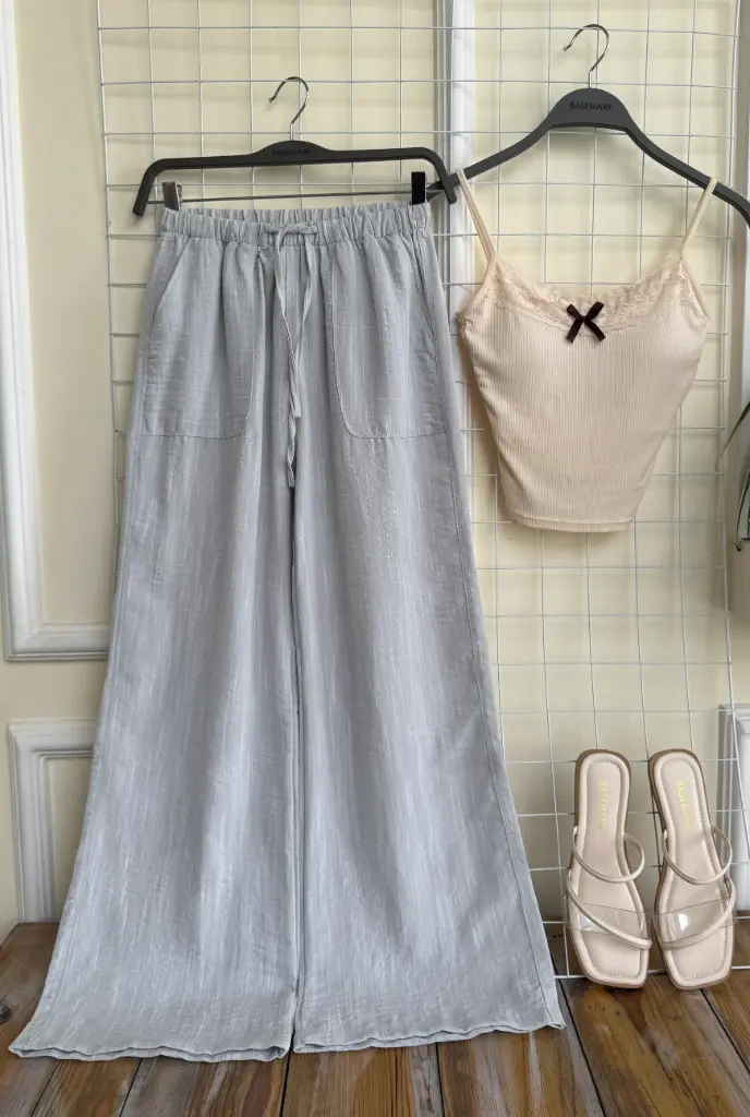 HB SS25-337 LINEN PALAJJO