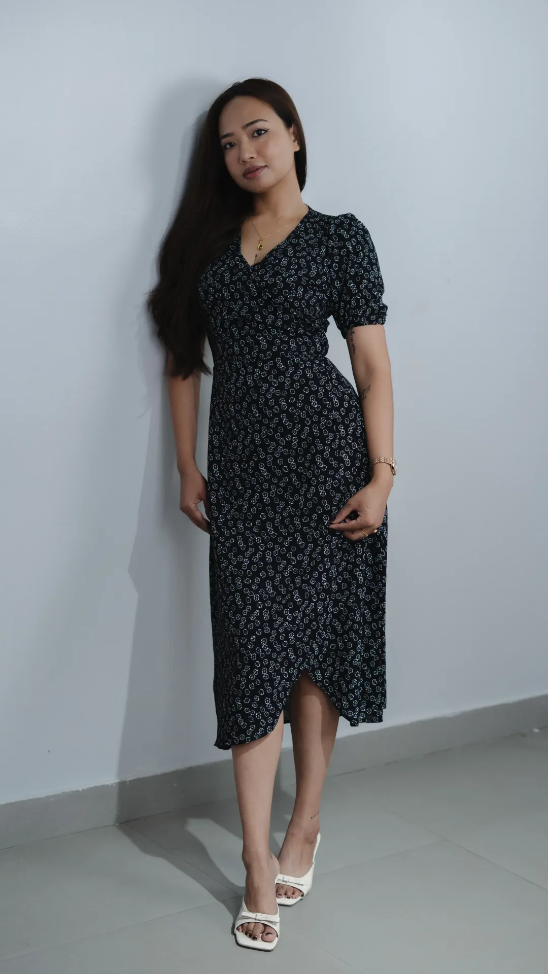 HB SS25-437 DAISY SLIT DRESS