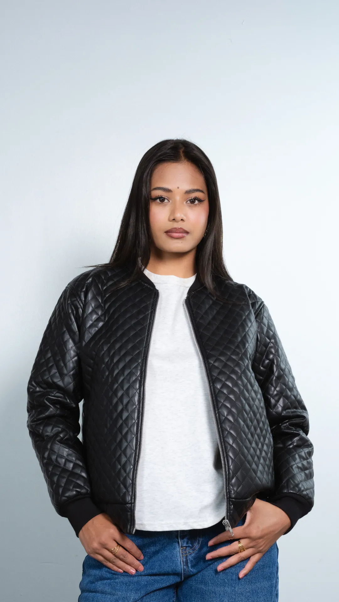 HB AW25-95 QUILTED PU JACKET