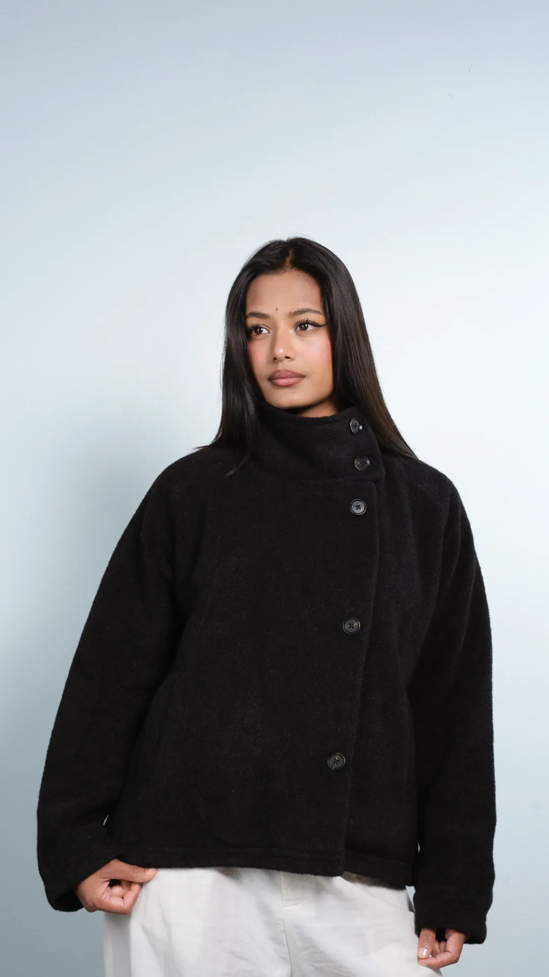 3.58048 HB AW25-96 TEDDY PEACOAT (BLACK, M)