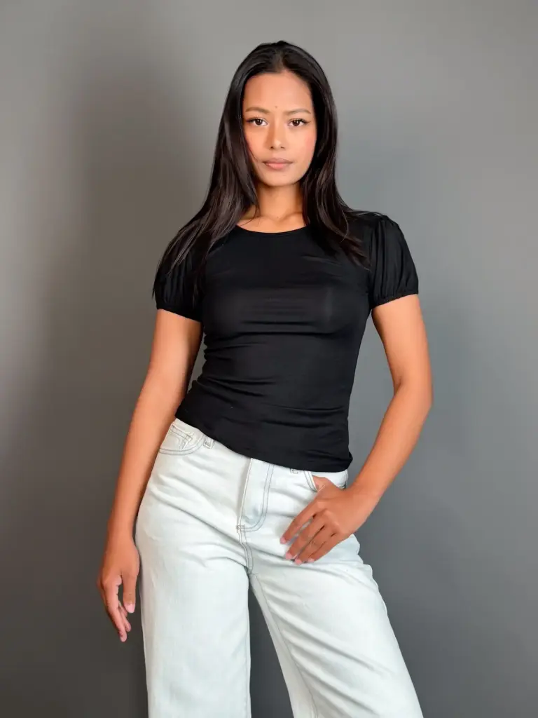HB SS26-07 PUFF SLEEVE TOP