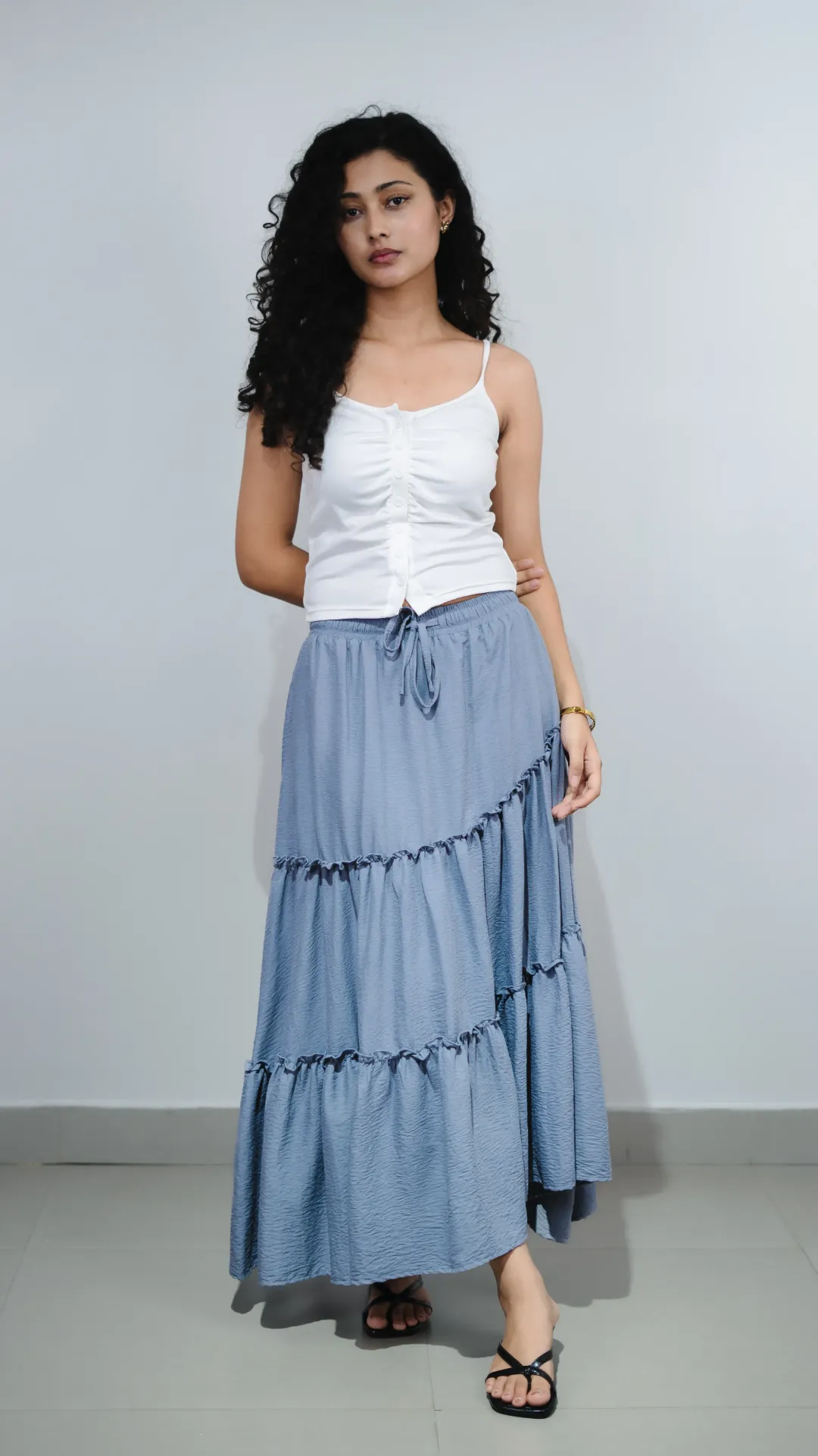 HB SS26-33 ASYMMETRIC MAXI SKIRT