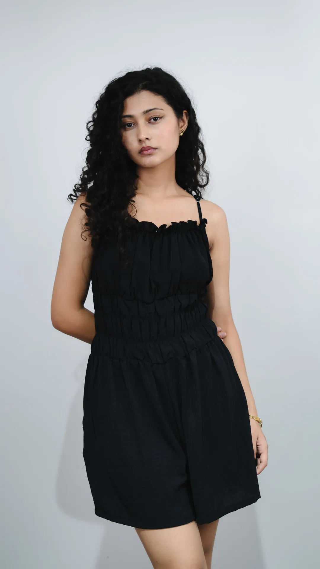3.60953 BMKS SS26-04 SOLID ROMPER (BLACK, S)