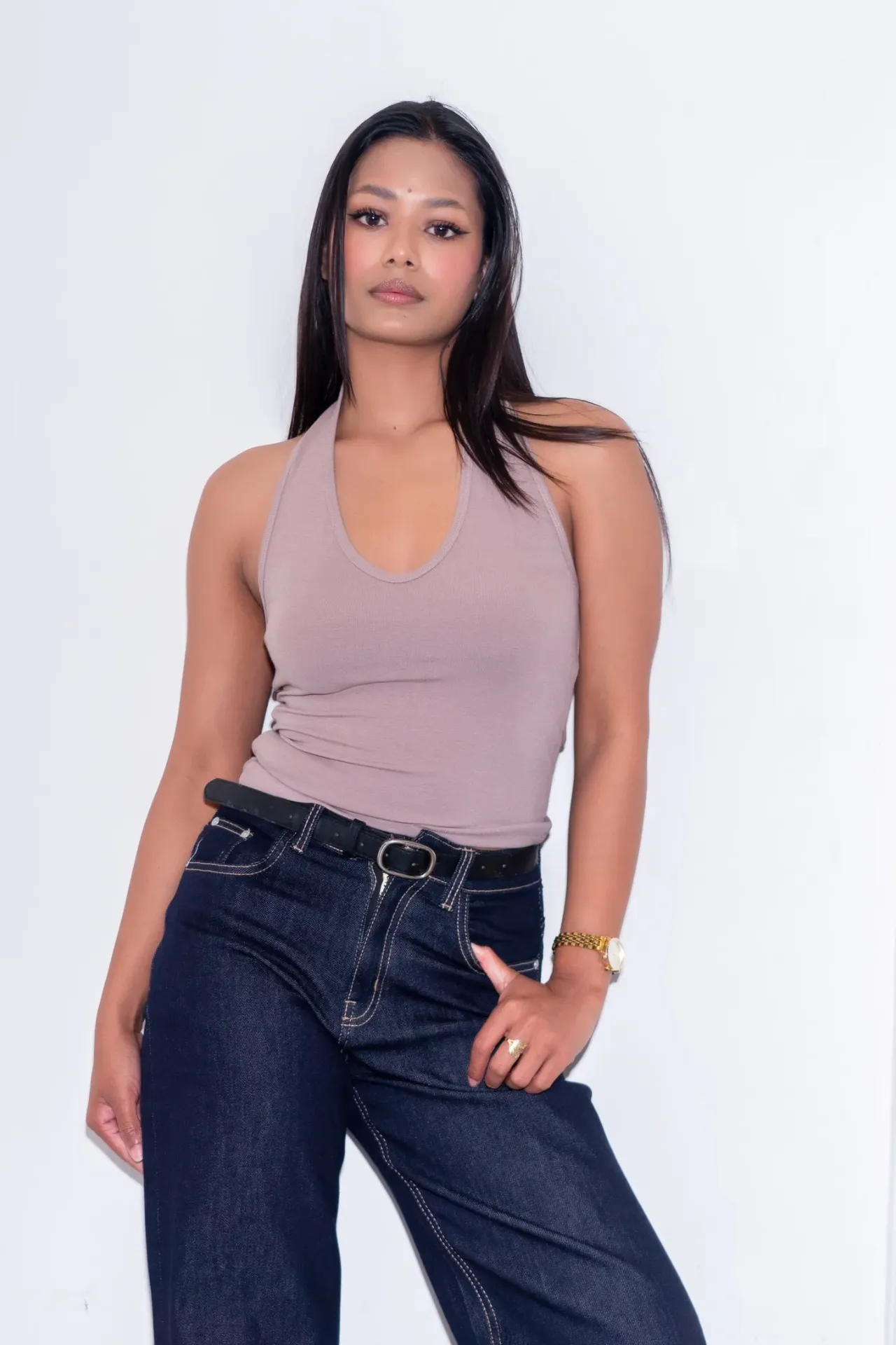 HB SS26-75 HALTER CAMI TOP