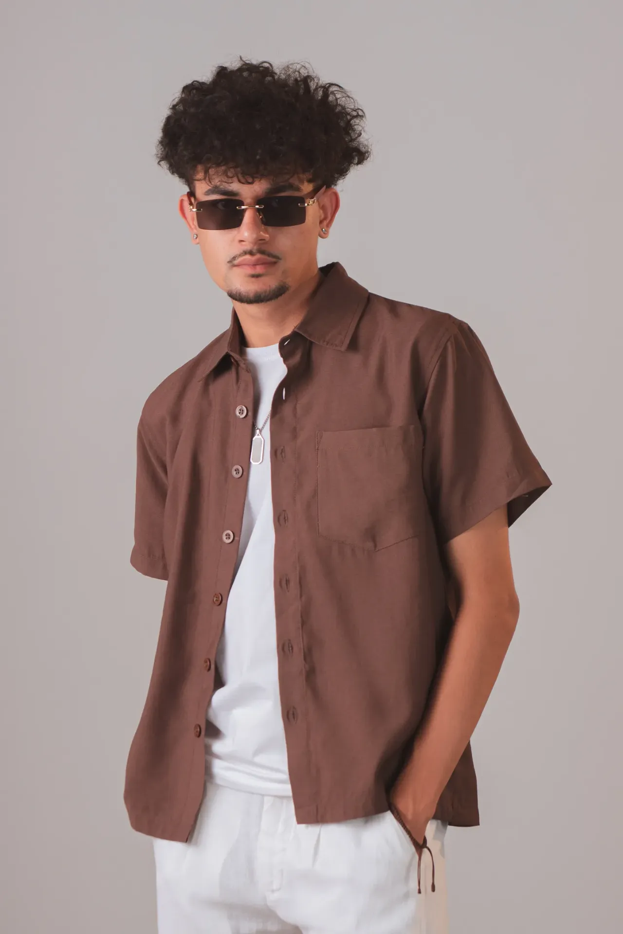 BMMO SS26-10 SOLID HALF SHIRT