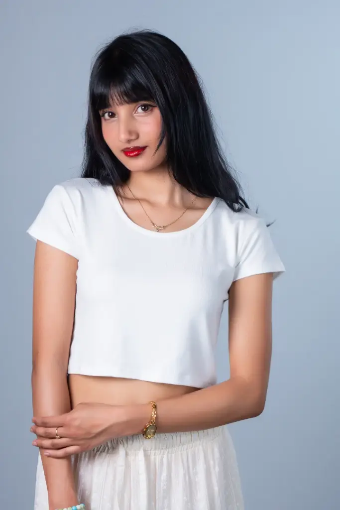 HB SS26-119 SOLID CROP TOP