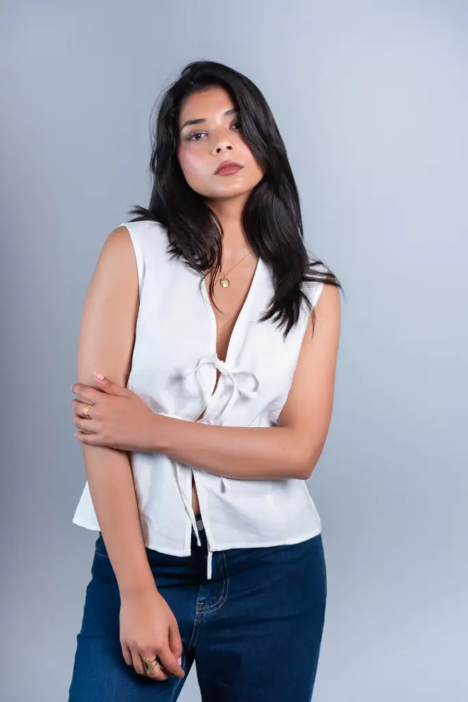HB SS26-163 ANYA KNOT TOP