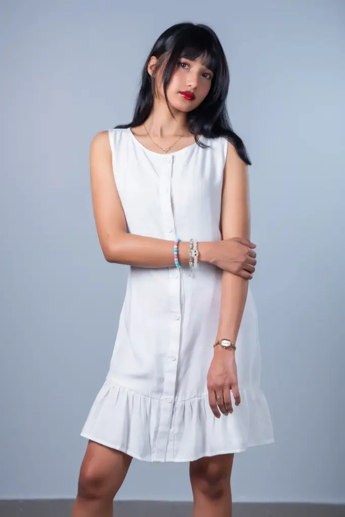 HB SS26-162 PEPLUM DRESS