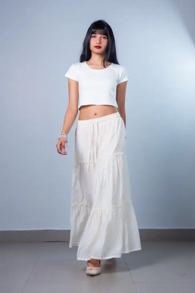 HB SS26-159 SOFT BLOOM SKIRT