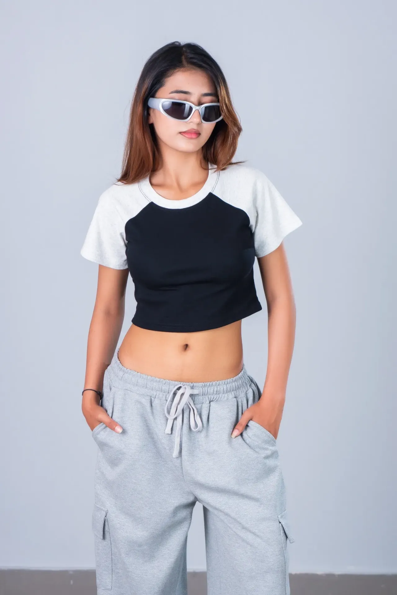 HB SS26-132 RAGLAN CROP TEE