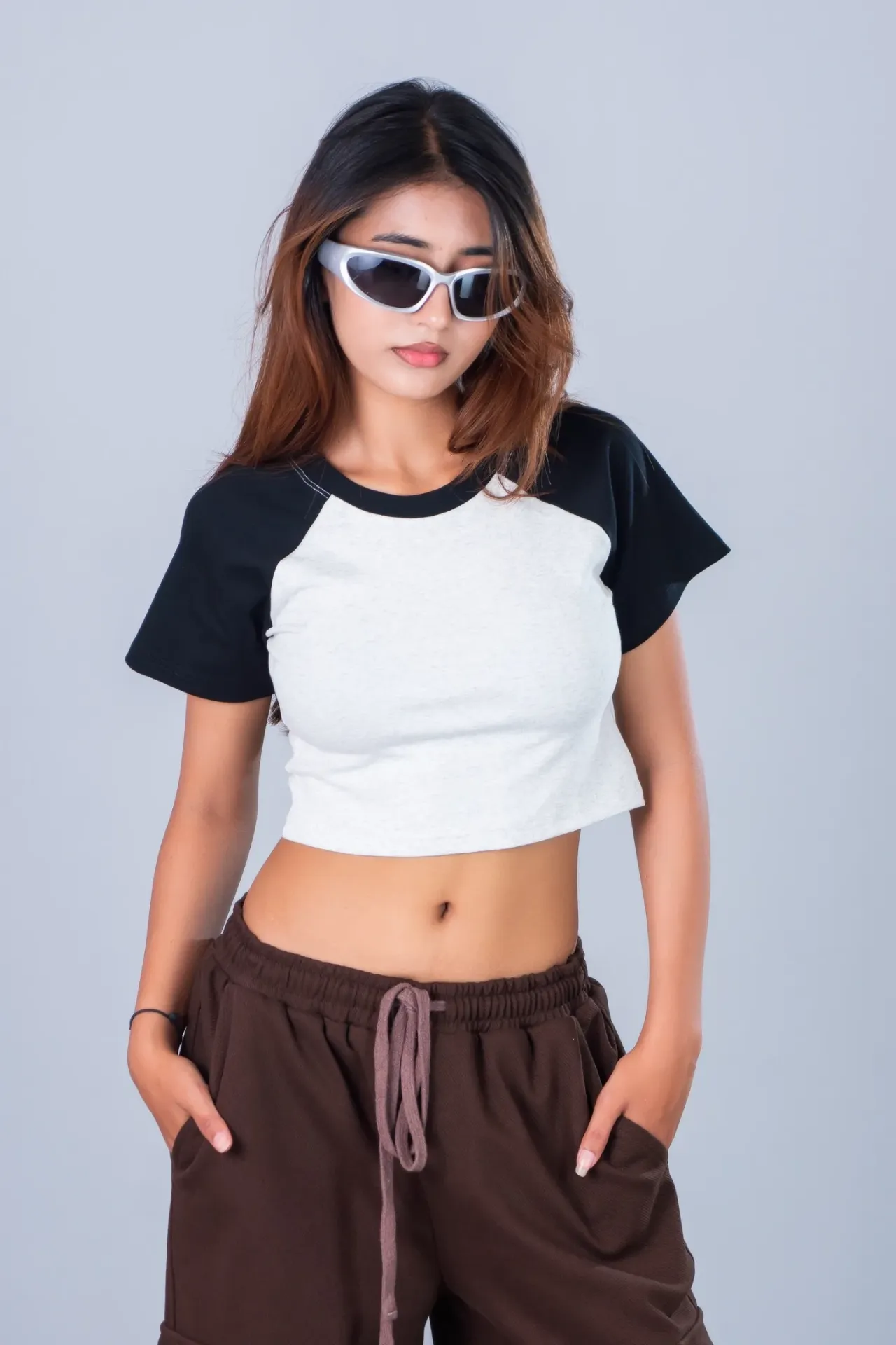 HB SS26-132 RAGLAN CROP TEE