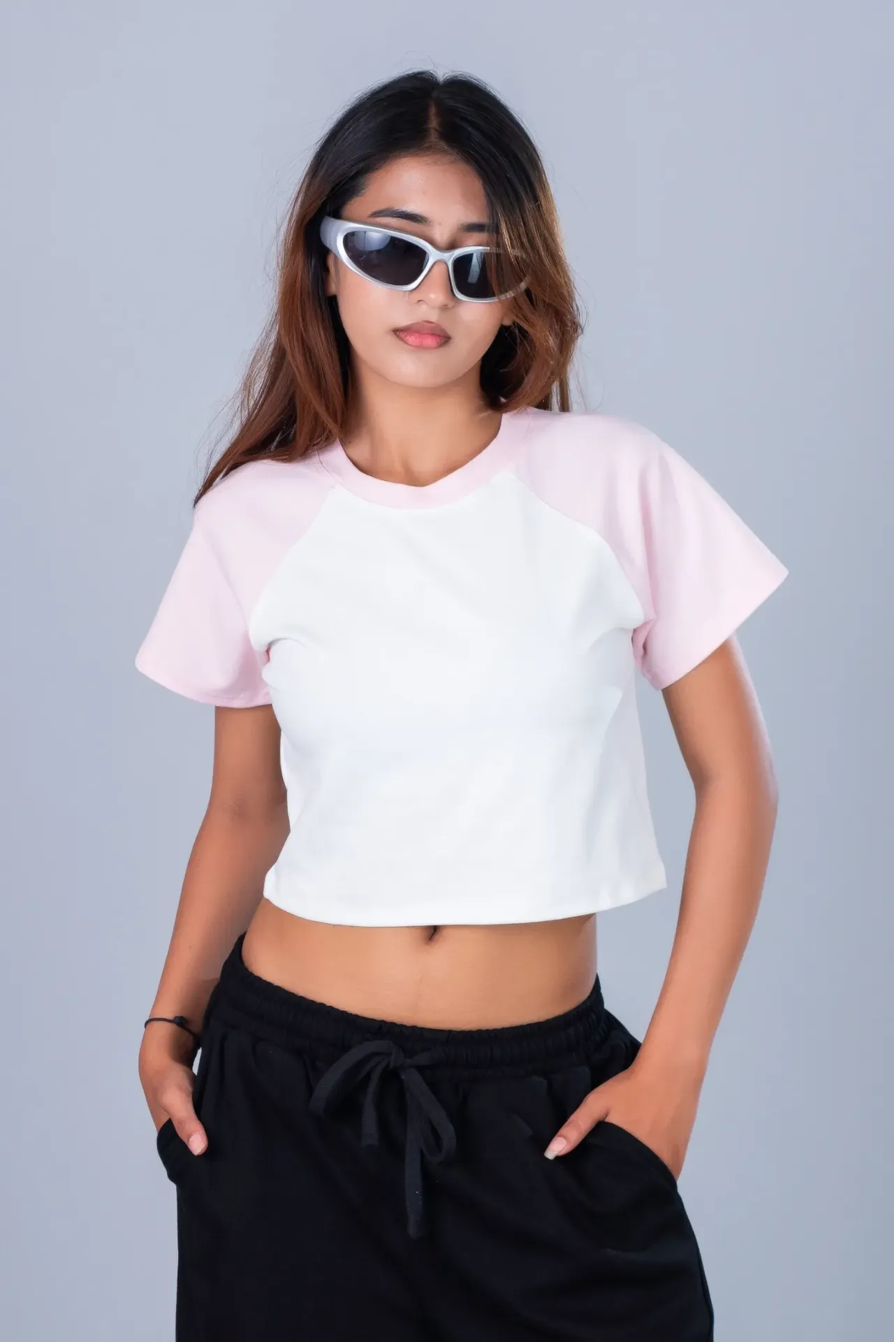 HB SS26-132 RAGLAN CROP TEE
