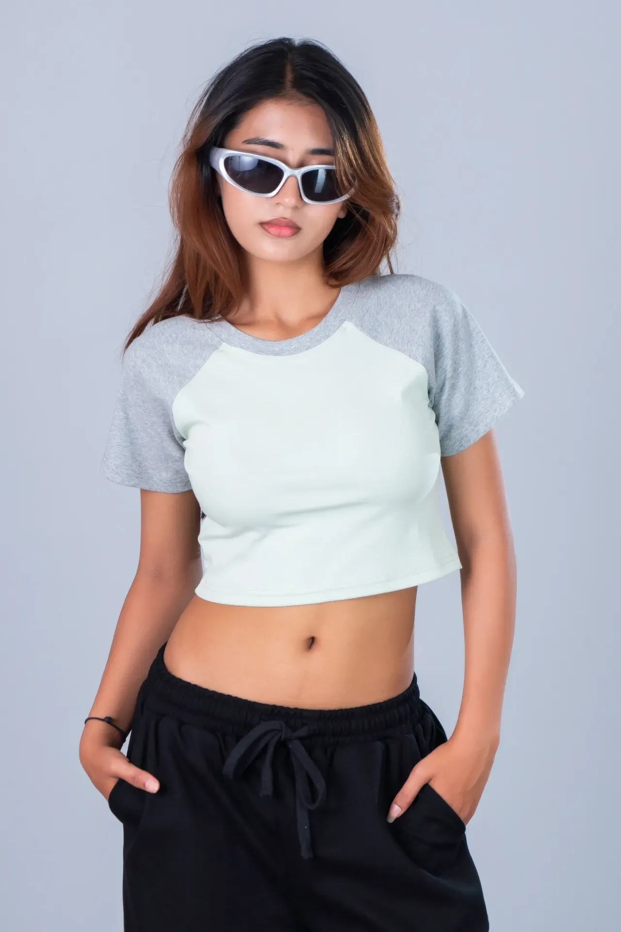 HB SS26-132 RAGLAN CROP TEE