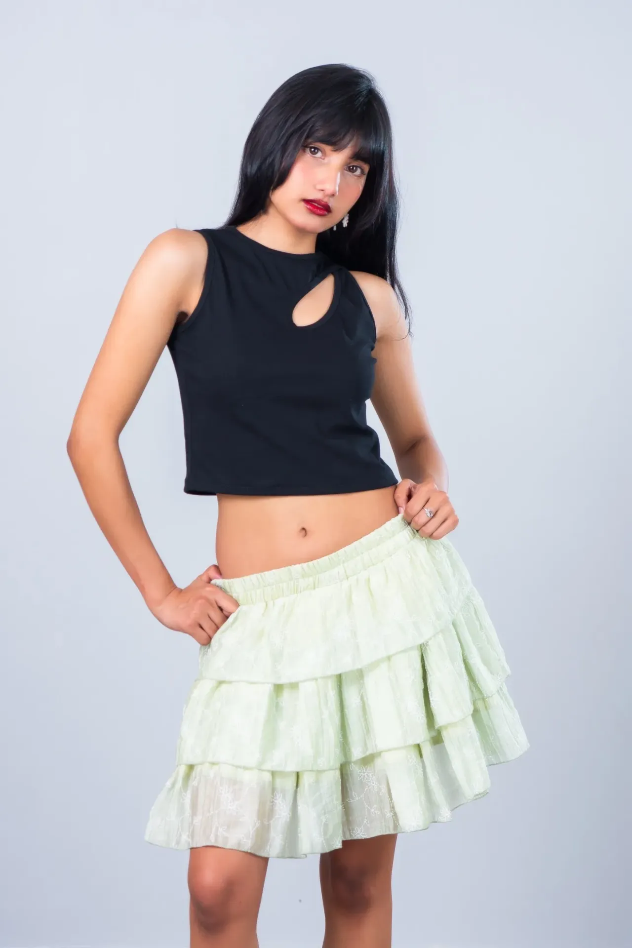 HB SS26-160 LUNA TIER SKIRT