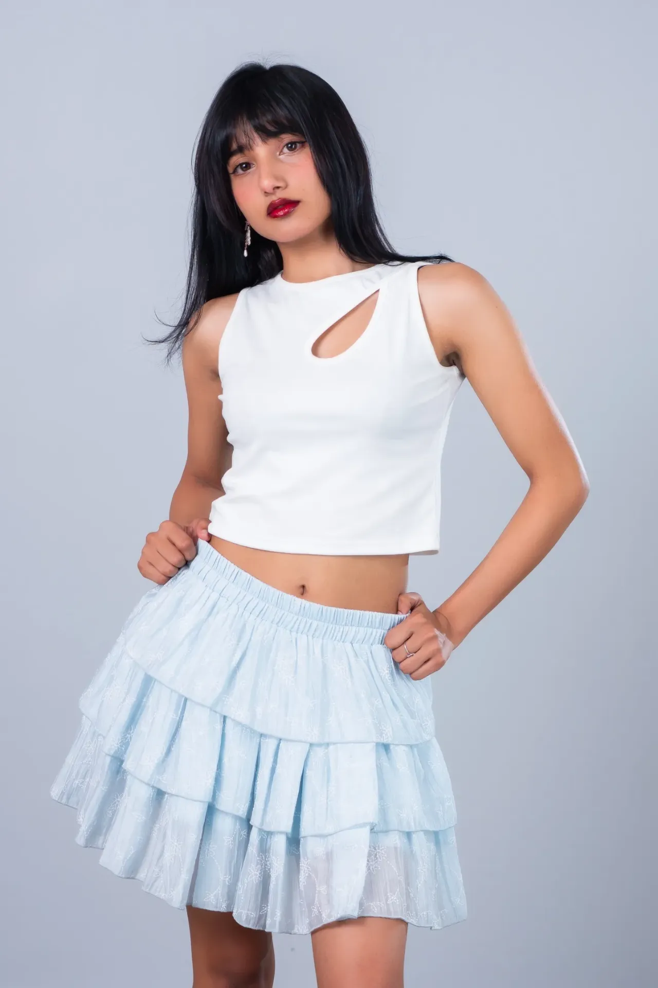 HB SS26-160 LUNA TIER SKIRT