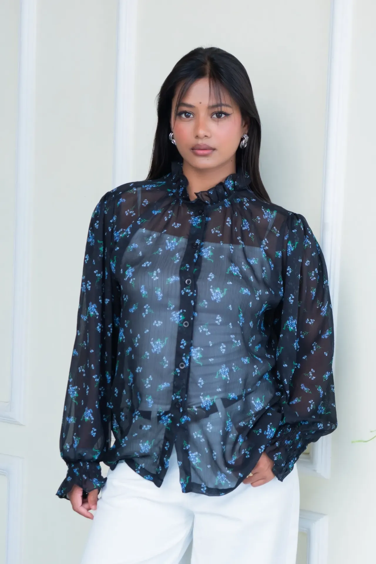 BMKS SS26-15 NUMA FRILL BLOUSE