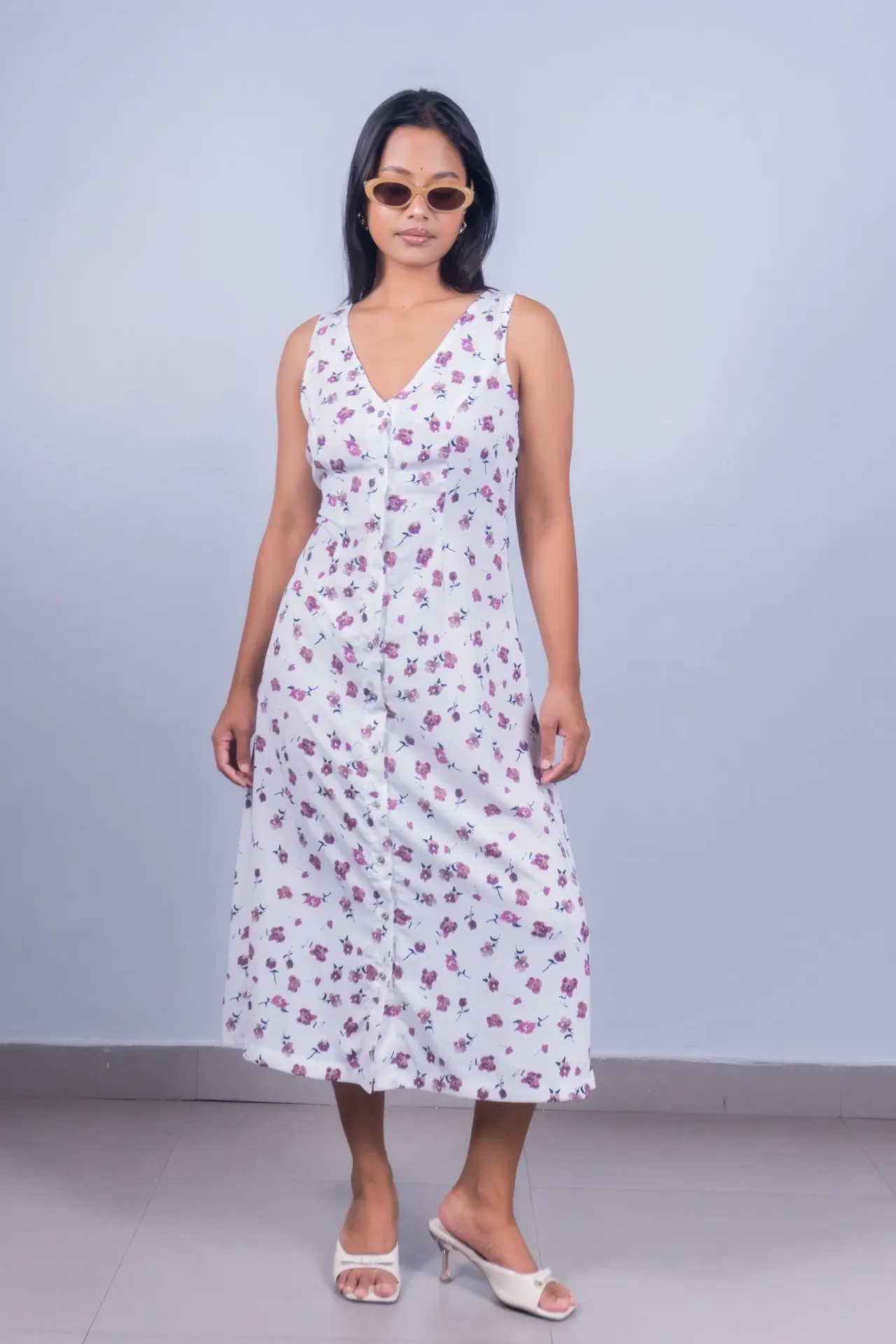 BMKS SS26-19 BLOSSOM BUTTON DRESS