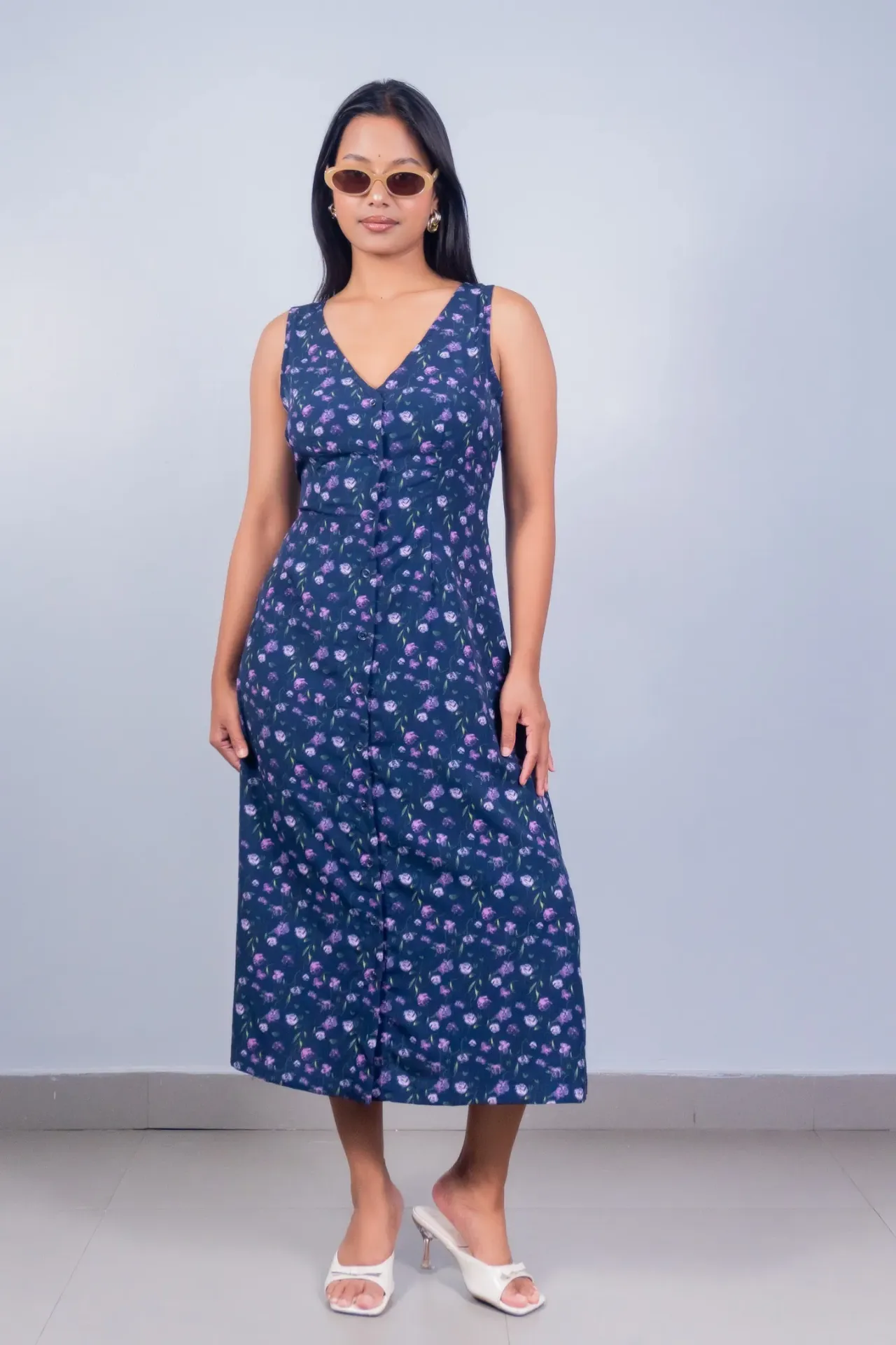 BMKS SS26-19 BLOSSOM BUTTON DRESS