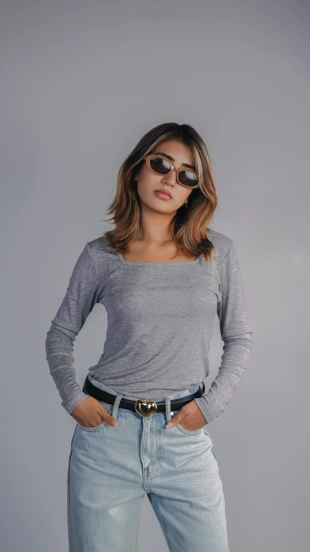 HB SS26-223 SOLID SQUARE NECK TOP