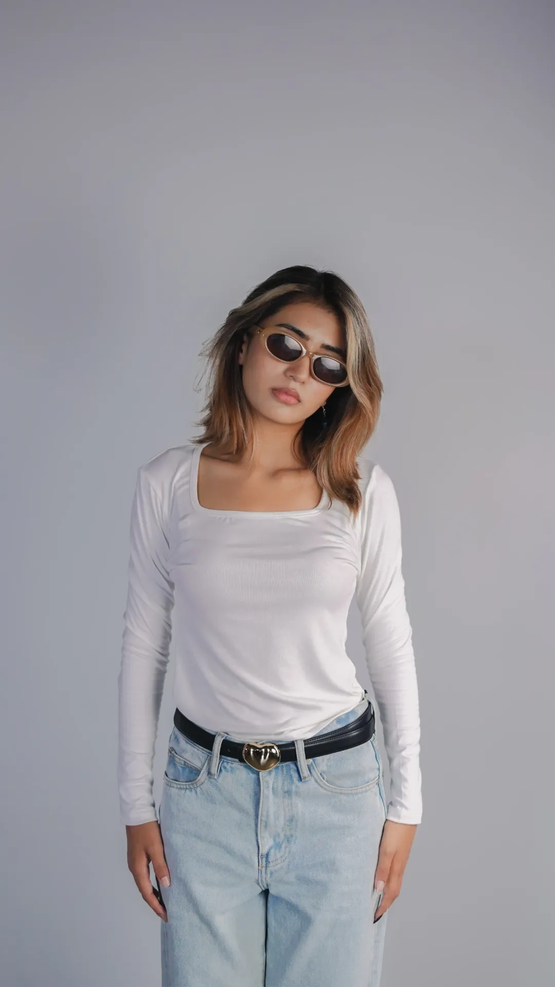 HB SS26-223 SOLID SQUARE NECK TOP