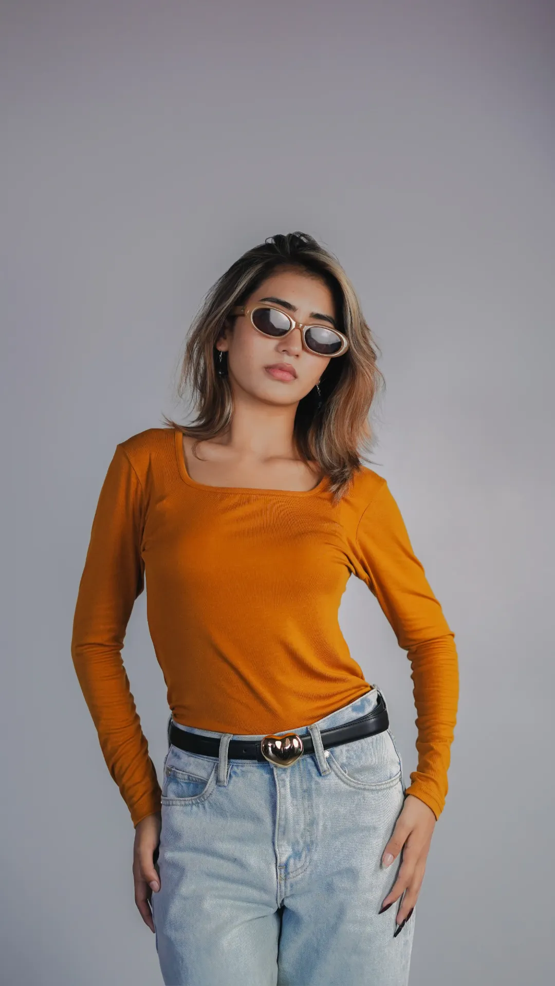 HB SS26-223 SOLID SQUARE NECK TOP