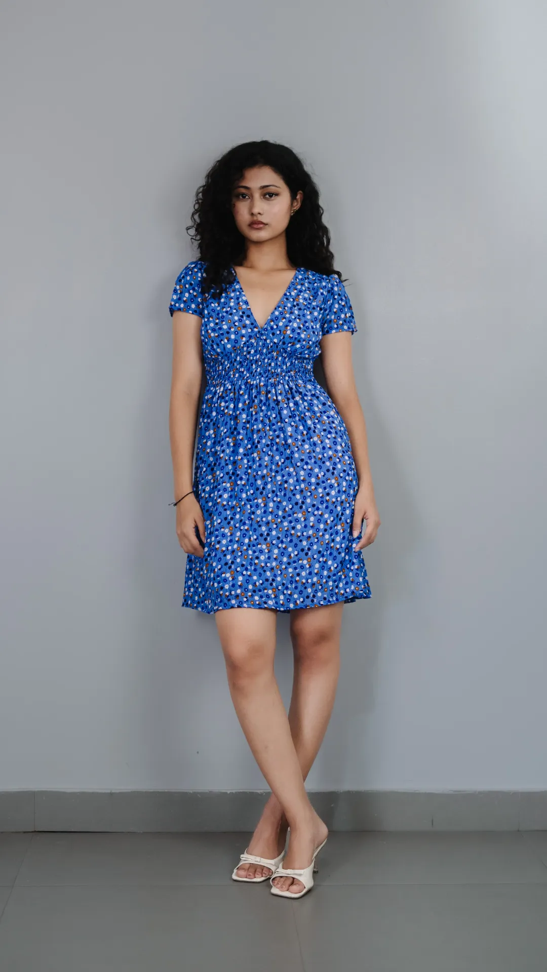 3.98180 HB SS26-243 DAISY DRESS (BLUE, S)