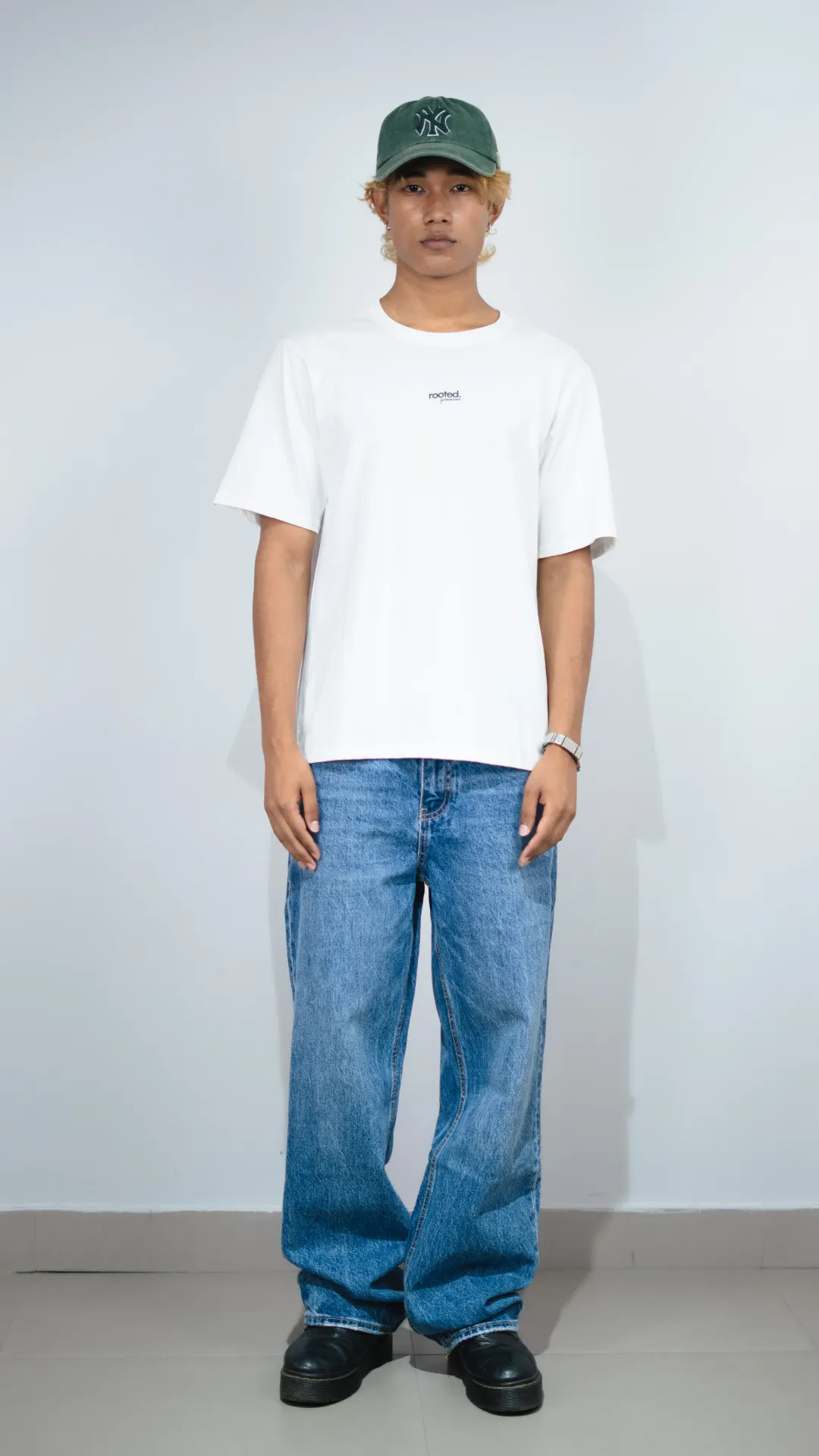 3.99853 HBM SS26-14 ROOTED GRAPHIC TEE (WHITE, S)