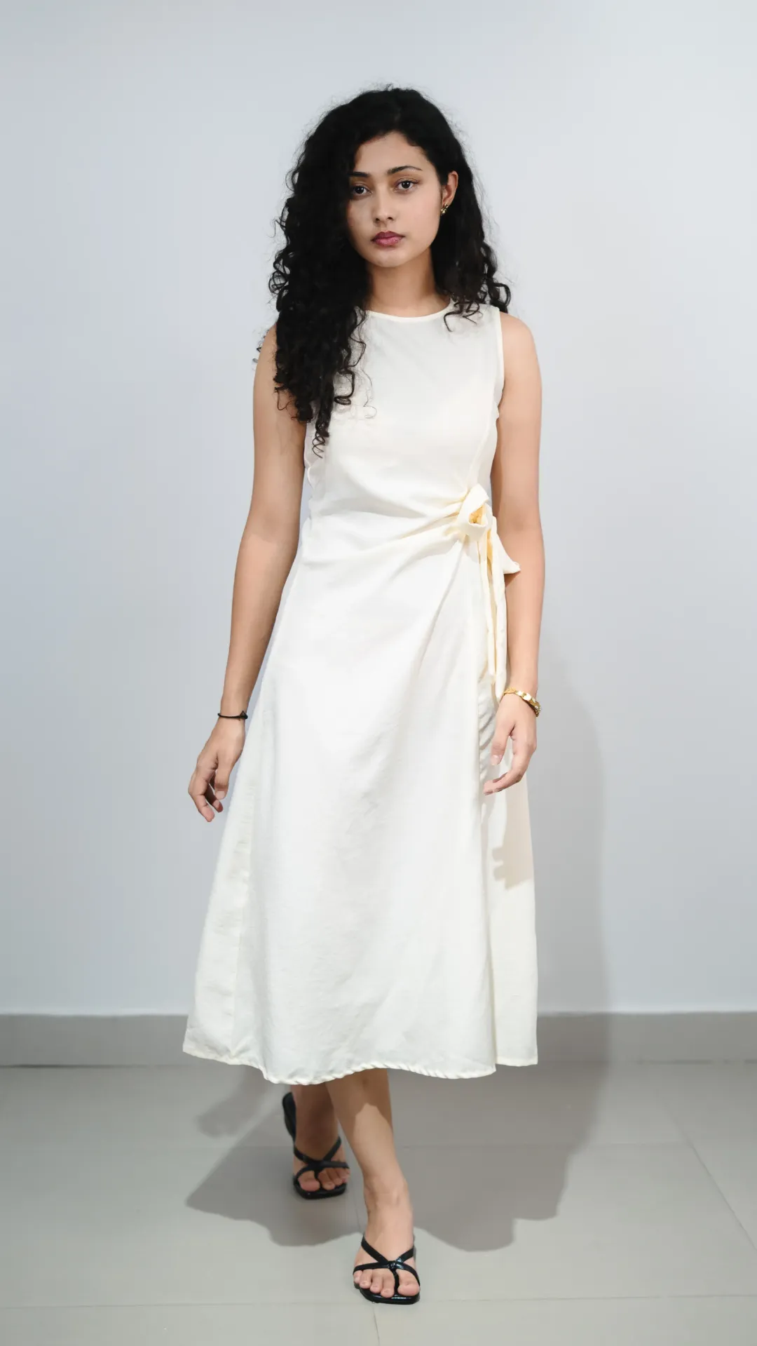 HB SS26-259 IVORY KNOT DRESS
