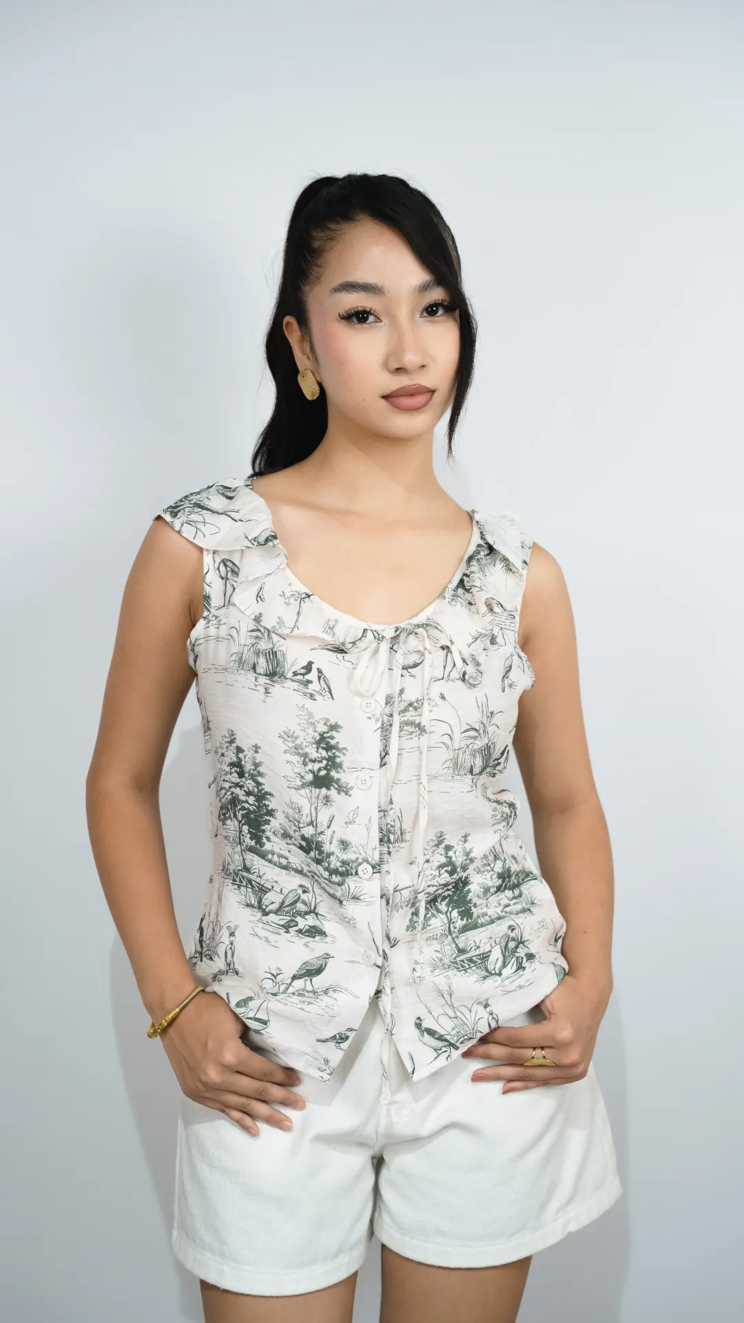 HB SS26-287 GRACEFUL FRILL TOP