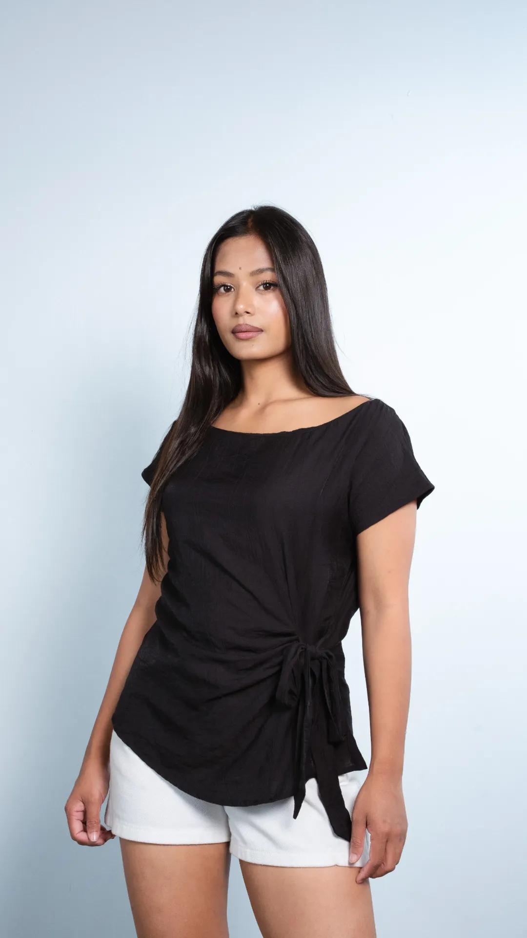 HB SS26-290 BLOOM KNOT TOP