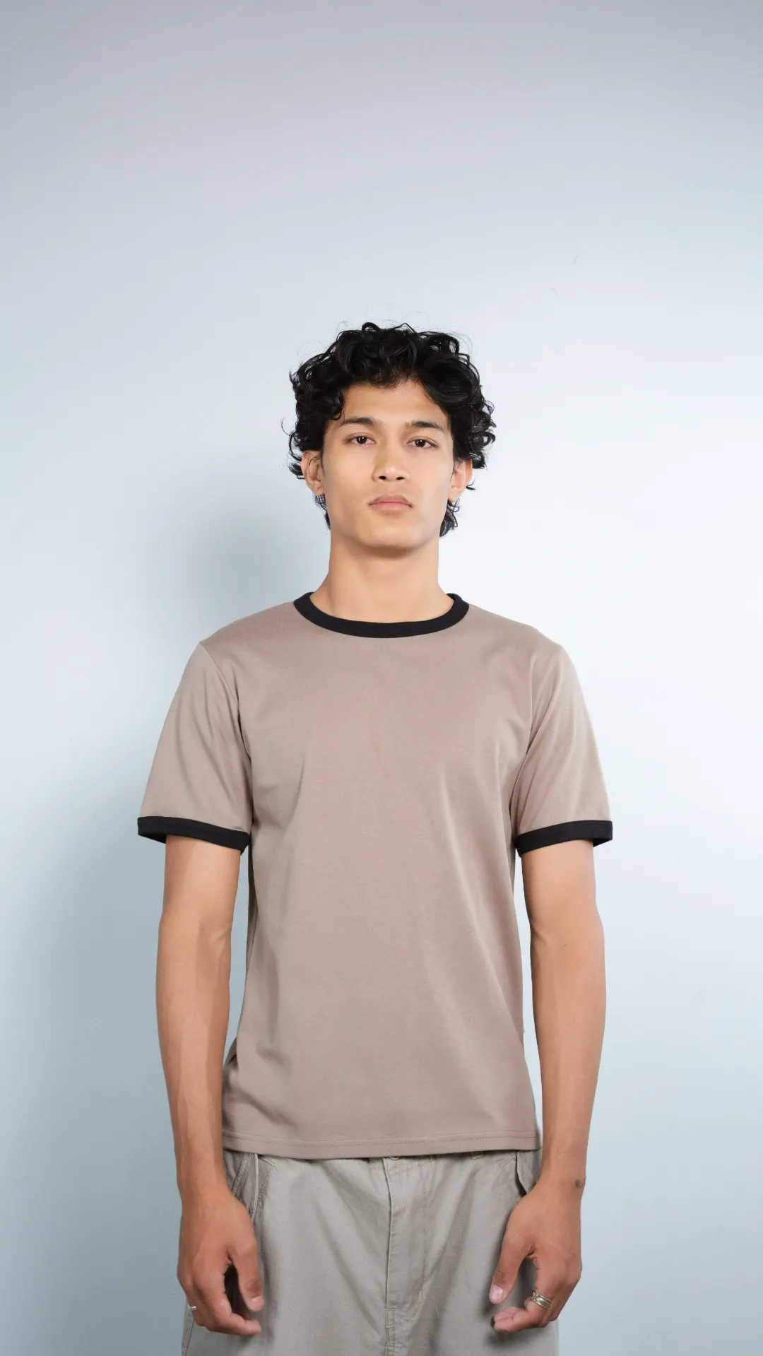 4.04048 HBM SS26-64 TWINTONE TEE (OLIVE, S)