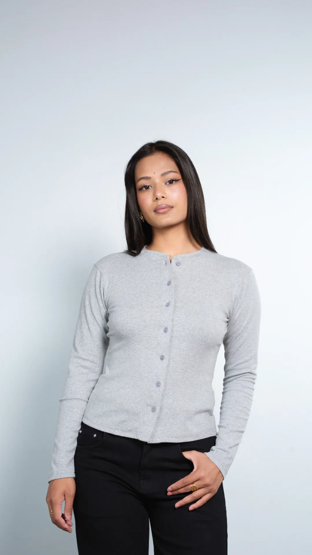 HB SS26-297 CARDIGAN TOP