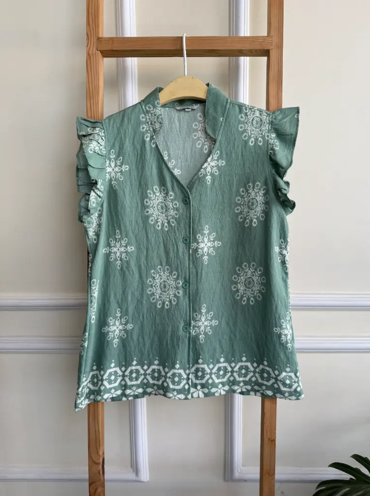HB SS25-329 BOHO CHINESE TOP